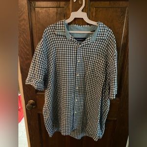 Blue & Green Plaid Tommy Bahama Button Down with Front Pocket
